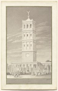 Campanile af en katedral for Berlin af Karl Friedrich Schinkel