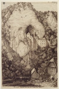 Slottet Predjama eller Lueg, XII timer fra Trieste af Karl Friedrich Schinkel