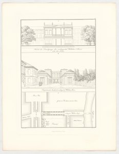 Den forlængede Wilhelmstraße, blad 19 i serien «Samling af arkitektoniske udkast» af Karl Friedrich Schinkel