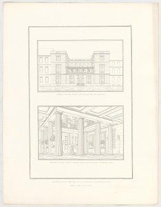 Udkast til et bymæssigt boligbyggeri, ark 67 i serien »Samling af arkitektoniske udkast« af Karl Friedrich Schinkel