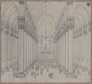 Interiør af Milanos domkirke af Karl Friedrich Schinkel