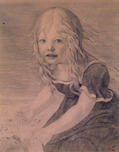 Portræt af kunstnerens datter, Marie, ved kysten