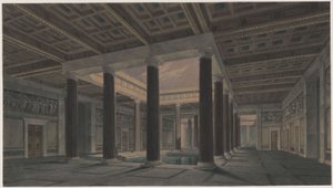 Orianda-slottet på Krim. Antikt udkast. Stort atrium af Karl Friedrich Schinkel