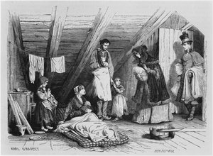 Besøger de fattige, illustration fra 