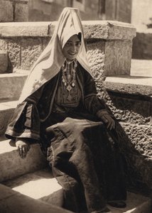 Betlehem, gift kvinde fra Betlehem (s/h-billede)