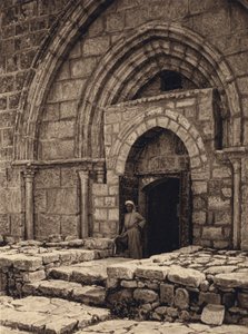 Jerusalem, Jomfruens gravkirke, Portal (s/h foto) af Karl Grober
