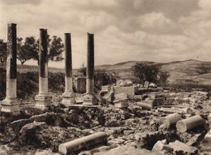Samaria, ruinerne af Herodes palads (s/h foto)