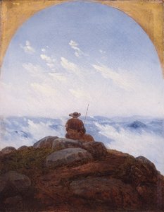 Vandrer på bjergtoppen