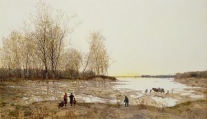 A Flooded Wooded Landscape, ca. 1875-80 (olie på lærred)