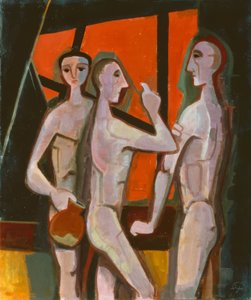 Tre mænd i rummet af Karl Hofer