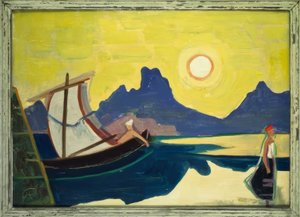 Sø og bjerge af Karl Hofer