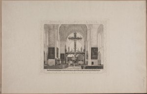Danish: Interiør fra Domkirken i Lübeck af Karl Jensen