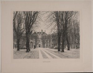 Grønnegården i Frederiks Hospital af Karl Jensen