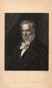 Alexander von Humboldt (1769-1859), graveret af Hinchliff (litho) af Karl Joseph (after) Begas