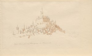 Lindenfels Slot nær Weinheim i Odenwald af Karl Julius Von Leypold