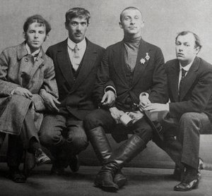 Osip Mandelstam, Korney Chukovsky, Benedikt Livshits og Yury Annenkov, 1914