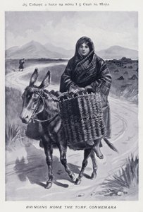 Bringing Home the Turf, Connemara (s/h-billede) af Karl Karlovich Piratsky