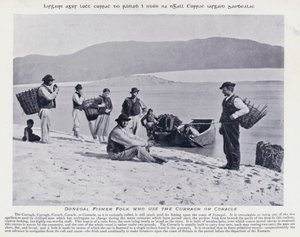 Donegal Fisher Folk, der bruger Curragh eller Coracle (s/h foto) af Karl Karlovich Piratsky