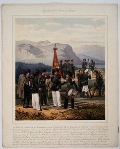 Infanteri af den russiske Kaukasus-hær, 1867 af Karl Karlovich Piratsky