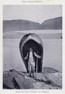 Irish Fishing Curragh eller Coracle (s/h foto) af Karl Karlovich Piratsky