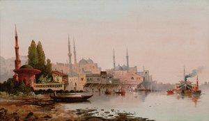 Beirut, ca. 1890 (olie på lærred) af Karl Kauffman