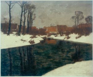 Vinterdag i Rheinhessen af Karl Kustner