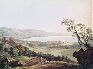 Udsigt over Genève fra Saconex i Savoyen af Karl Ludwig Hackert