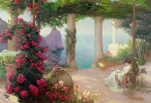 Terrassen, Capri af Karl Maria Schuster
