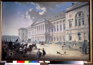 Det gamle Michel-palads i Sankt Petersborg (Det gamle Michel-palads i Sankt Petersborg). Maleri af Karl Petrovich Beggrov (1799-1875). Gouache på papir