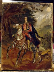 Portræt af grev Anatole Nikolaievich Demidov (Demidoff), første prins af San Donato (1812-1870). Maleri af Karl Pavlovich Briullov (Bryullov) (1799-1852), olie på lærred, ca. 1831. Russisk kunst af Karl Pavlovich Bryullov