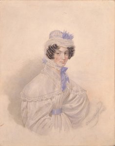 Portræt af Anna Borisovna Bakunina 1802-1835, 1835 af Karl Pavlovich Bryullov