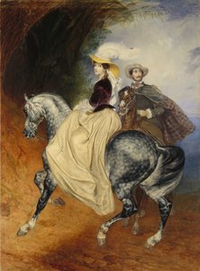 Rytterne. Portræt af Eugeny og Emily Mussard, 1849 af Karl Pavlovich Bryullov