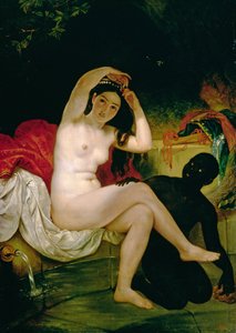 Virsavia, eller badende med en negerslave (olie på lærred) af Karl Pavlovich Bryullov