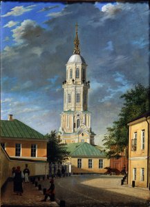 Krivokolenny Lane i Moskva, 1843 af Karl Petrovich Bodri
