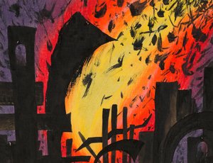 Catastrophe, ca. 1928 (indisk blæk på papir)