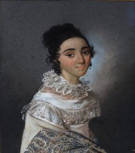 Portræt af Yekaterina Emmanuilovna Abamelik-Lazareva 1806-1880, født Manuk-Bey, 1820