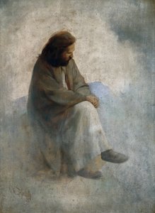 Selvportræt som Kristus, af Diefenbach, Karl Wilhelm (1851-1913). Olie på lærred