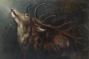 Døende rådyr af Karl Wilhelm Diefenbach