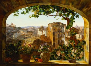 Piazza Barberini, Rom, 1830 af Karl von Bergen