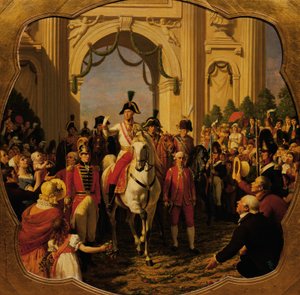 Ankomsten af ​​kejseren Franz I (II.) Af Østrig i Wien 1814 af Karl von Blaas