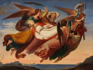 Den mirakuløse oversættelse af den hellige Katarina af Alexandrias krop til Sinai, 1843.