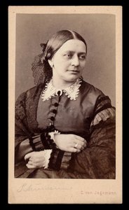 Portræt af Clara Schumann (1819-1896), af Jagemann, Carl von (1819-1883). Albumin foto