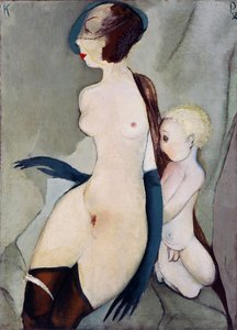 ""Madone de la rue Marijas a Riga, Lettonie"" (Madonna af Marijas Street) Peinture de Karlis Padegs (1911-1940) - 1932 - Olie på lærred Dim 94x68 cm Statens kunstmuseum i Letland, Riga