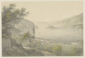 Bellagio ved Comosøen af Karoly Lajos Libay