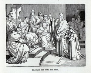 Beatrice førte ind i diæten, 1882 af Kaspar Oertel
