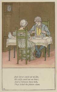 Jack Sprat kunne ikke spise fedt (farve litho)