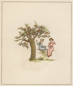 Kate Greenaway-illustration til The Pied Piper of Hamelin af Robert Browning (farve litho) af Kate (after) Greenaway