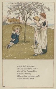 Lille dreng, lille dreng (farve litho) af Kate (after) Greenaway