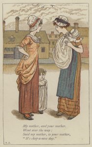 Min mor og din mor (farve litho) af Kate (after) Greenaway