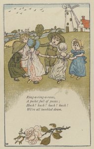 Ring-a-ring-a-roser (farve litho)
